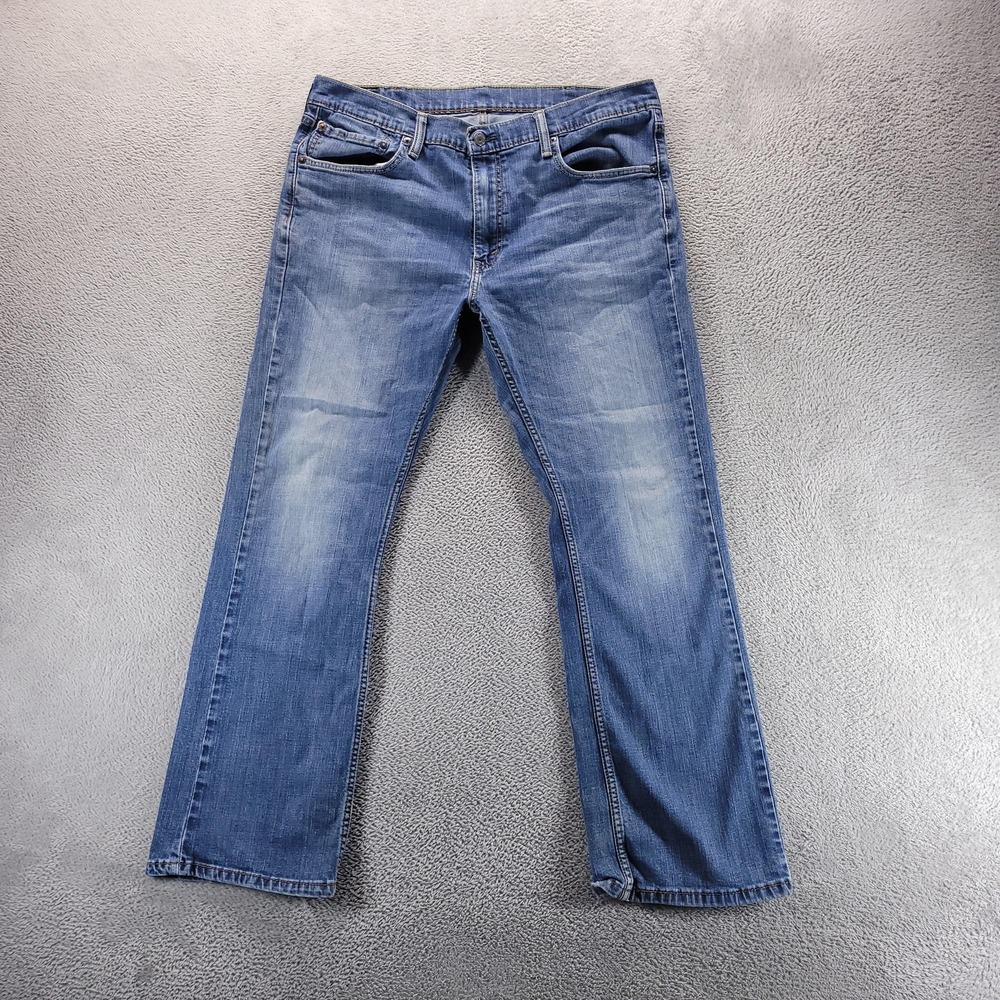 Levis 527 Jeans Mens 38x30 Blue Slim Bootcut Medium Wash Stretch Denim Comfort